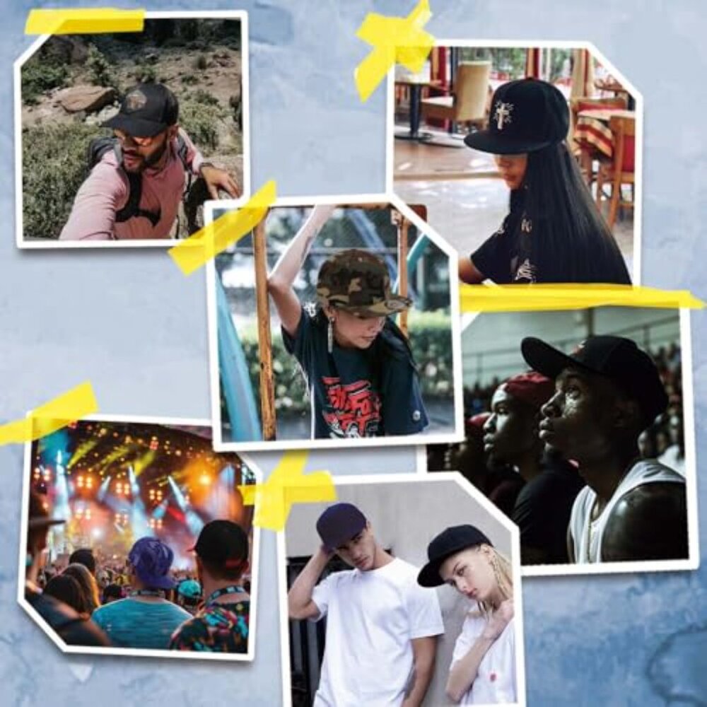 Snapback Baseball Caps Flat Brim Adjustable Hip H… - image 7